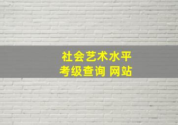 社会艺术水平考级查询 网站